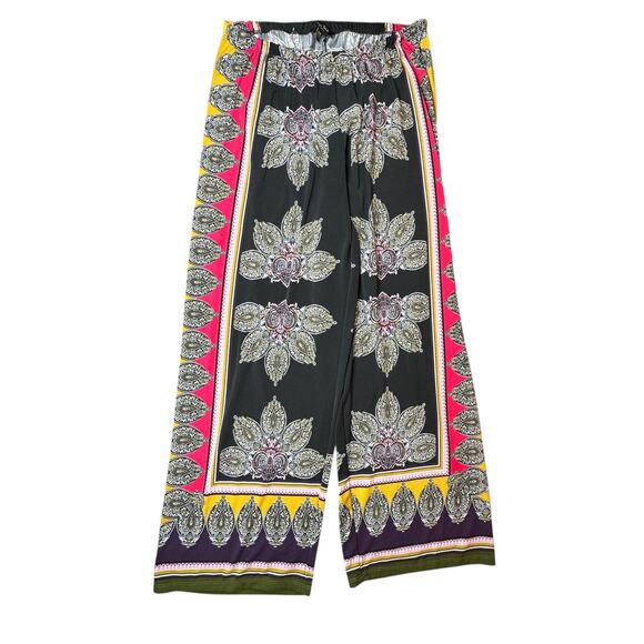 Melissa Paige Pants - Melissa Paige Boho Palazzo Pants 1X Floral Paisley Stretchy